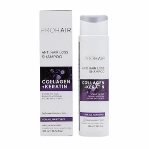 شامپو کلاژن مو پروهیر PROHAIR Collagen + Keratin حاوی کراتین 300 میل