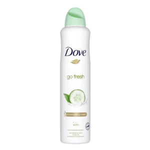 اسپری ضد تعریق ۴۸ ساعته داو مدل go fresh با رایحه خیار و چای سبز ۲۵۰ میل