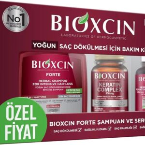 پک ضد ریزش مو بیوکسین فورته شامپو + سرم + قرص کراتین Bioxcin Forte